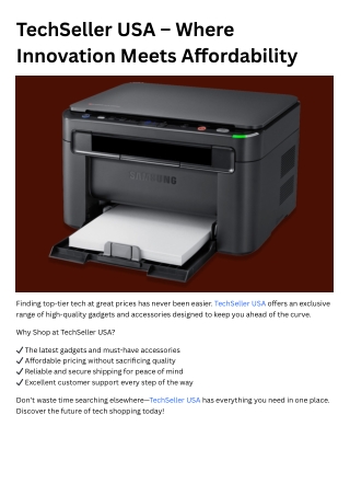 TechSeller USA – Where Innovation Meets Affordability