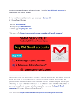Top Trustable Marketplace to Buy Old Gmail Accounts
