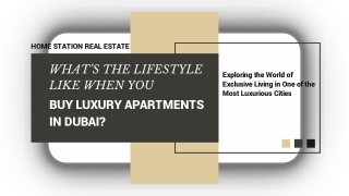 What’s the Lifestyle Like When You Buy Luxury Apartments in Dubai