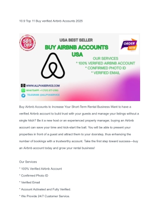 10.9 Top 11 Buy verified Airbnb Accounts 2025