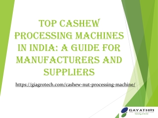 Top Cashew Processing Machines in India_ A Guide for Manufacturers and Suppliers