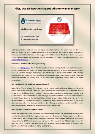 rückleuchten anhänger