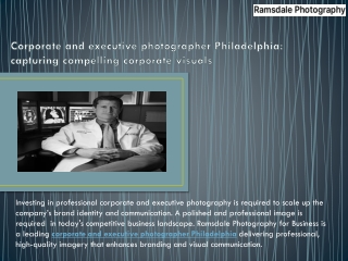 Corporate and executive photographer Philadelphia capturing compelling corporate visuals
