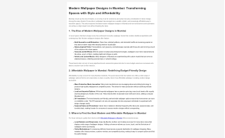 Modern Wallpaper Designs in Mumbai