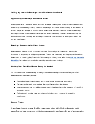 Sell my house in Brooklyn (1)