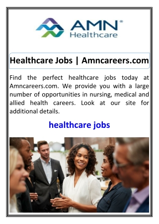 Healthcare Jobs  Amncareers.com