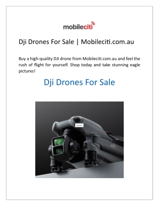 Dji Drones For Sale  Mobileciti.com