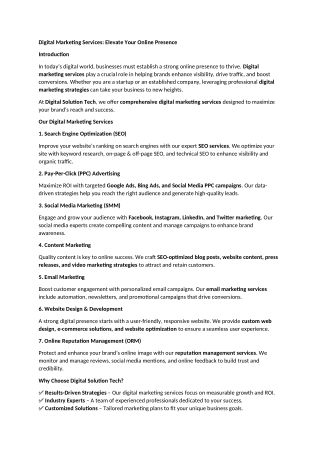 Digital Marketing Services