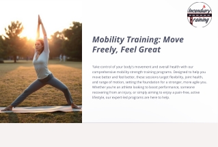 Mobility Strength Training: Improve Flexibility, Strength & Recovery