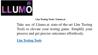 Llm Testing Tools  Llumo.ai