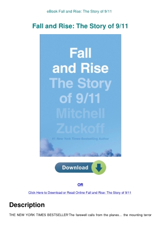 eBook Fall and Rise The Story of 911
