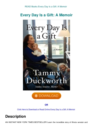 READ Books Every Day Is a Gift A Memoir