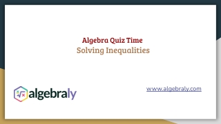 Solving Inequalities Quiz – Test Your Algebra Skills!