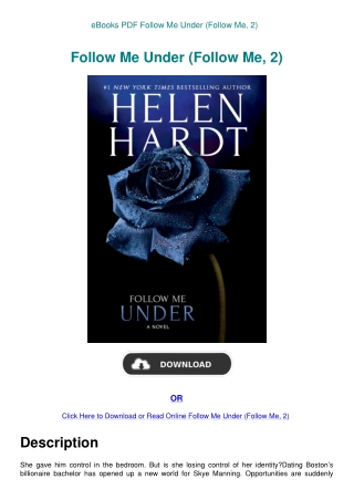 eBooks PDF Follow Me Under (Follow Me  2)