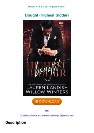 eBooks PDF Bought (Highest Bidder)