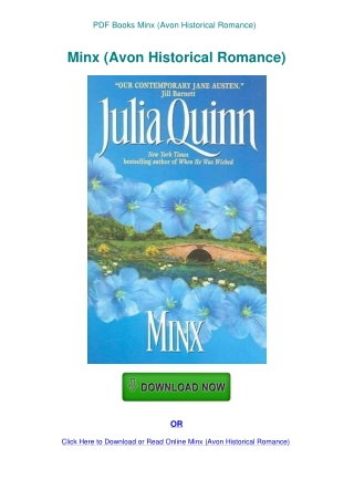 PDF Books Minx (Avon Historical Romance)