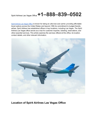 Spirit Airlines Las Vegas Office