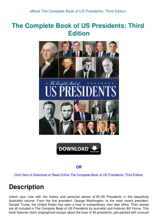eBook The Complete Book of US Presidents Third Edition