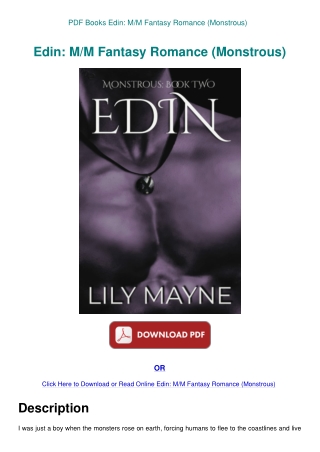 PDF Books Edin MM Fantasy Romance (Monstrous)