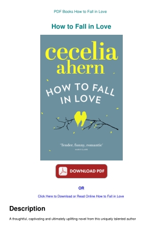 PDF Books How to Fall in Love
