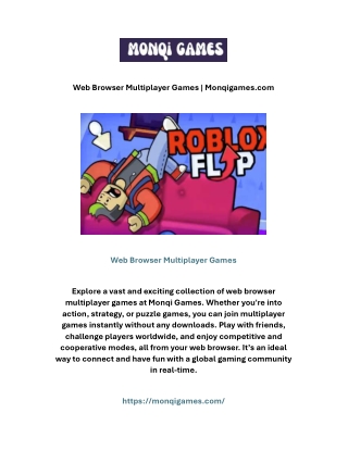 Web Browser Multiplayer Games | Monqigames.com