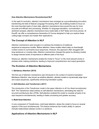 How Attention Mechanisms Revolutionized NLP