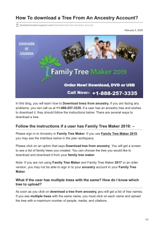 How To download a Tree From An Ancestry Account?