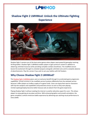 Shadow Fight 2 LMHMod: Unlock the Ultimate Fighting Experience