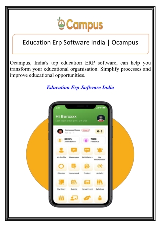 Education Erp Software India | Ocampus