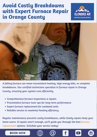 Avoid Costly Breakdowns with Expert Furnace Repair in Orange County