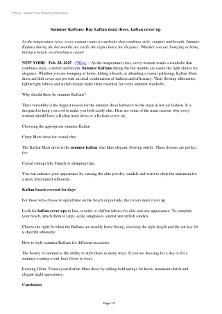 Mini Apparels Brings You Breathable & Beautiful Summer Kaftans