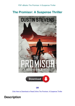 PDF eBooks The Promisor A Suspense Thriller