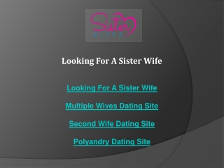 Looking For A Sister Wife