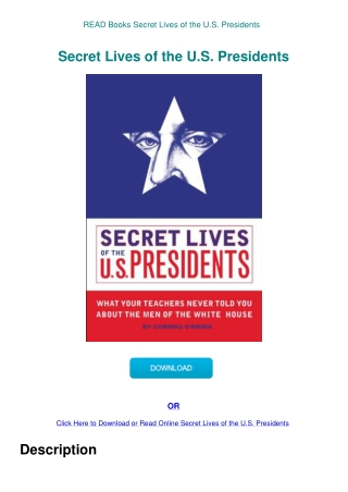 READ Books Secret Lives of the U.S. Presidents