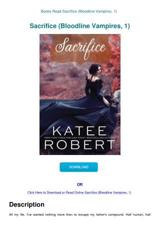 Books Read Sacrifice (Bloodline Vampires  1)