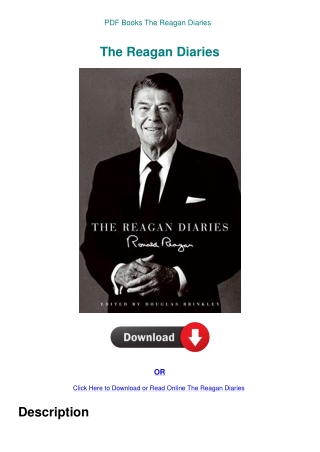 PDF Books The Reagan Diaries