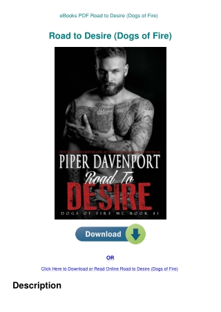 eBooks PDF Road to Desire (Dogs of Fire)