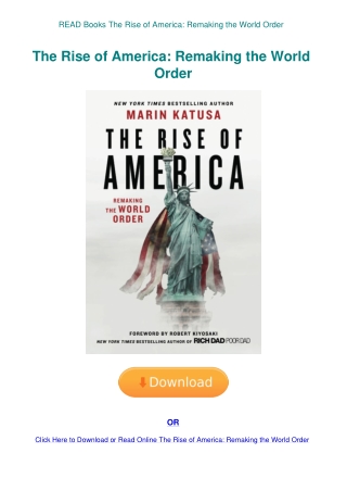READ Books The Rise of America Remaking the World Order