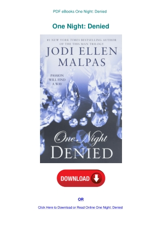 PDF eBooks One Night Denied