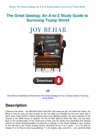 Books The Great Gasbag An A-to-Z Study Guide to Surviving Trump World