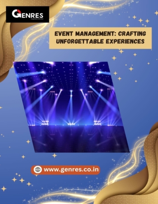 Event Management Crafting Unforgettable Experiences