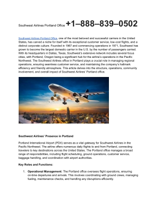 Southwest Airlines Portland Office