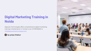 Appwars Technologies: Your Gateway to Digital Marketing Training in Noida