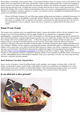 Get Present Boxes On-line Tailored & One-of-a-kind Luxury Gift Interferes With