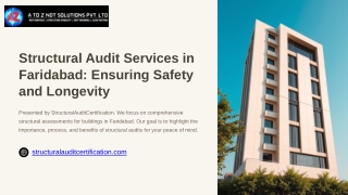 Comprehensive Structural Audit Services in Faridabad – Ensuring Safety & Complia