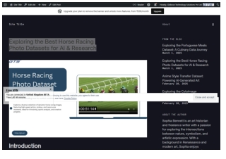 Exploring the Best Horse Racing Photo Datasets for AI & Research