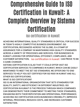 Get Trusted ISO Certification in Kuwait-Call  916390019004
