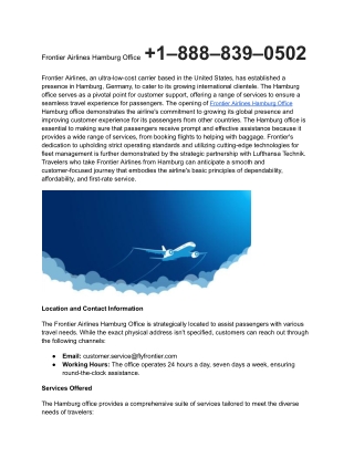 Frontier Airlines Hamburg Office