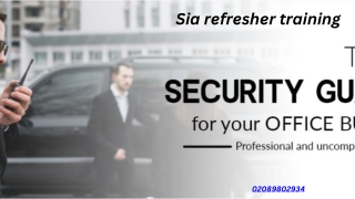 Sia Refresher Training