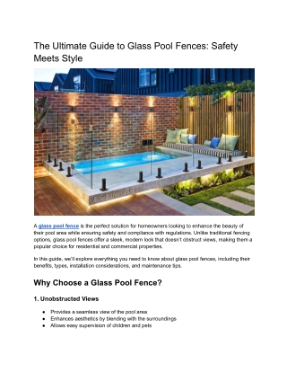 The Ultimate Guide to Glass Pool Fences_ Safety Meets Style (1)